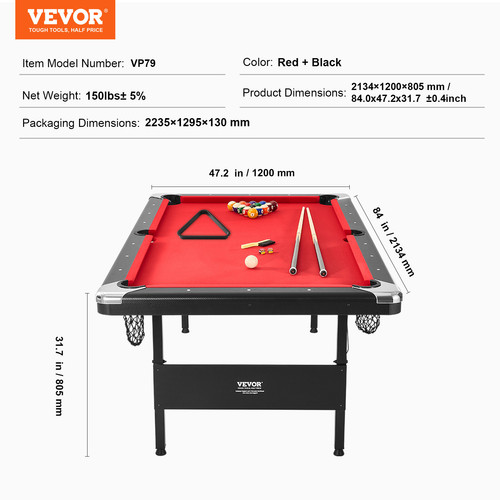 Vevor tavolo biliardo - da,