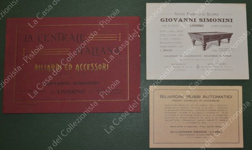 Biliardo anno 1912 opuscolo - biliardo.,
